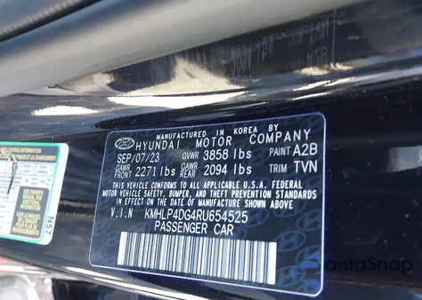 2024 Hyundai Elantra Limited from USA, damaged, VIN KMHLP4DG4RU654525